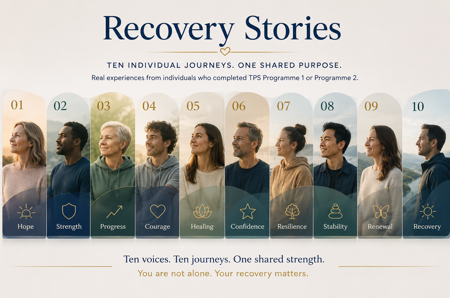 Ten individual journeys, one shared purpose